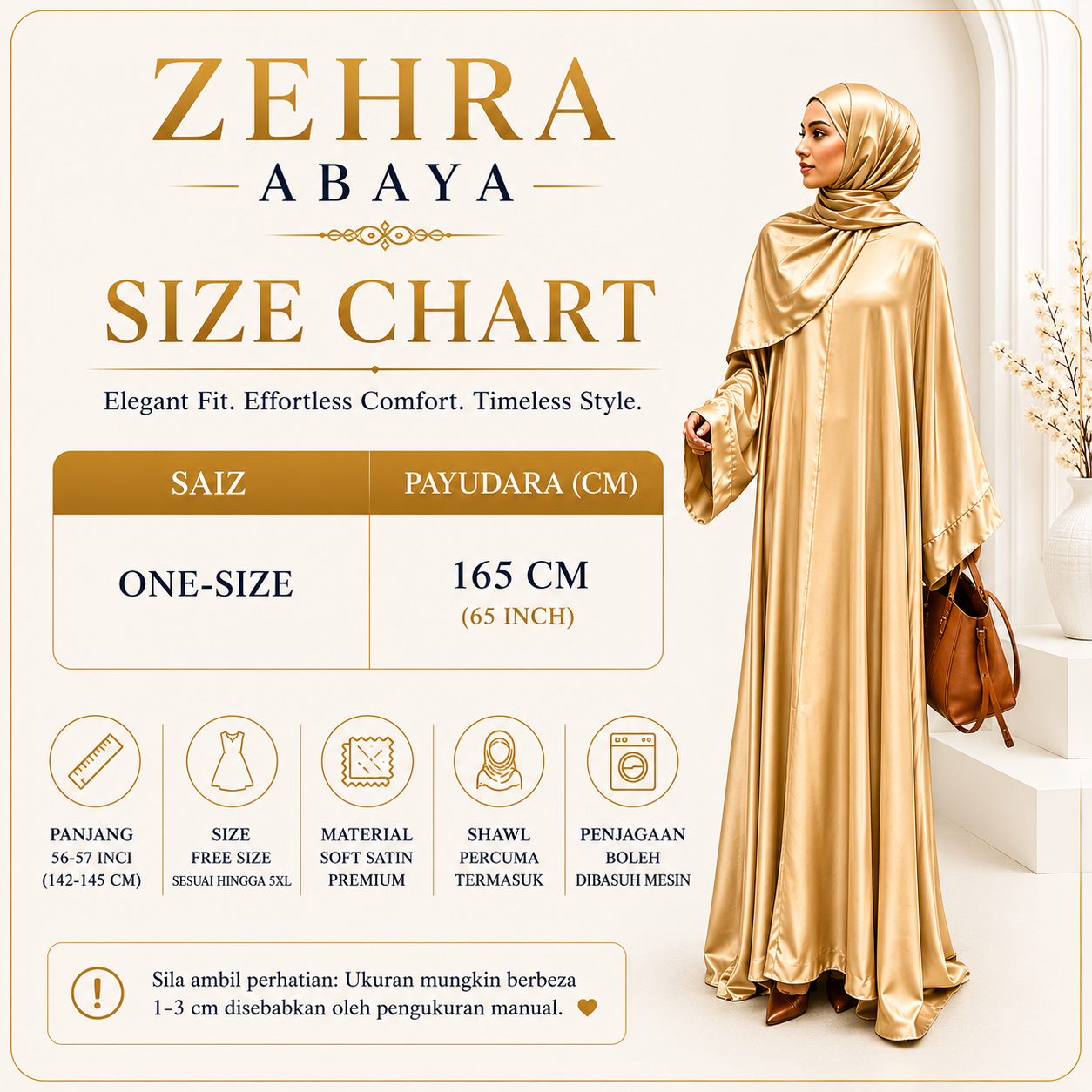 [NEW] FREE SHAWL + ZEHRA ABAYA WITH FREE SHAWL. SATIN [READY STOCK]