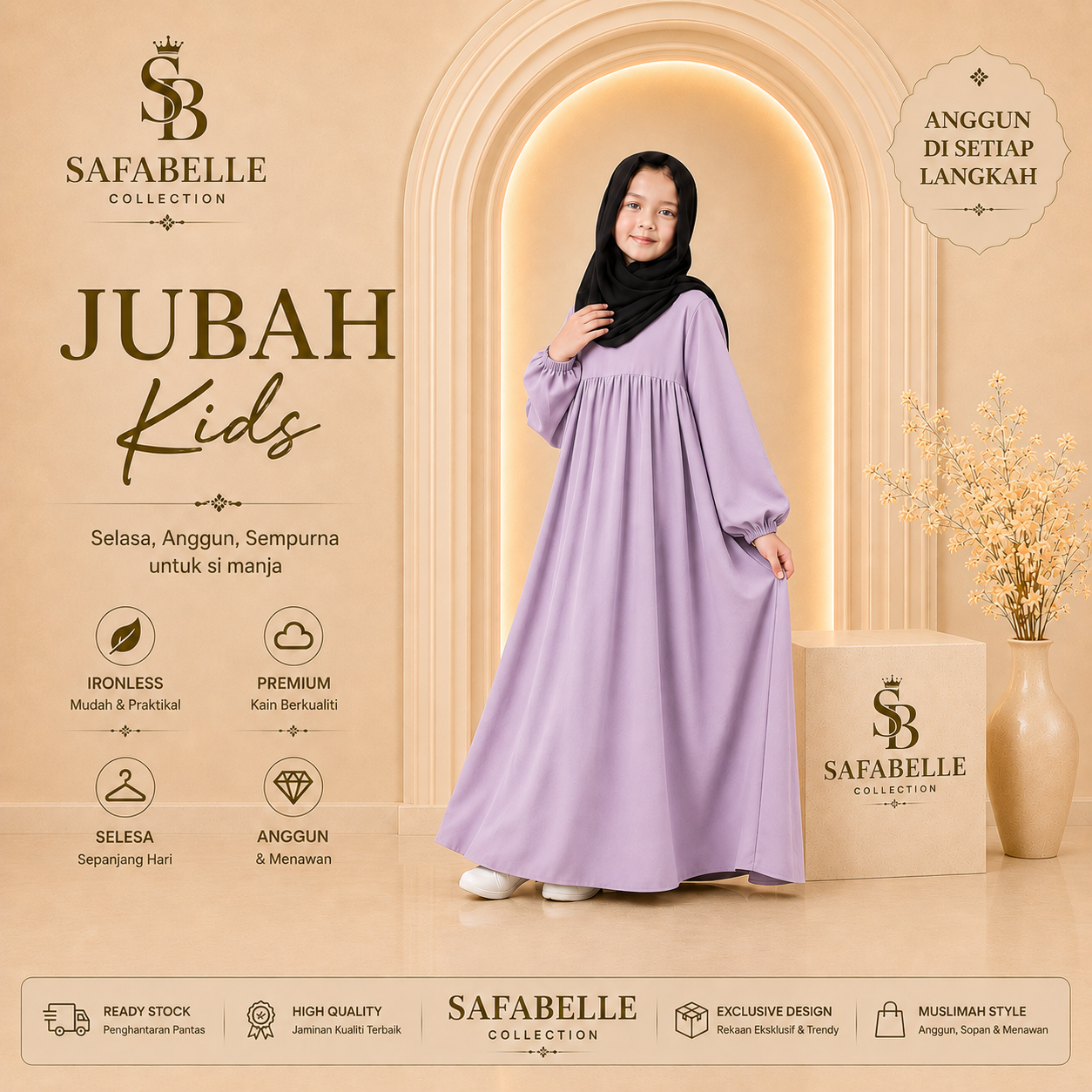 New Casual Jubbah Kids. Kanak-Kanak Jubbah Wanta Cey Kids Collection - Plain Design - Clothing [READY STOCK] - Viral- Trending- Jubbah