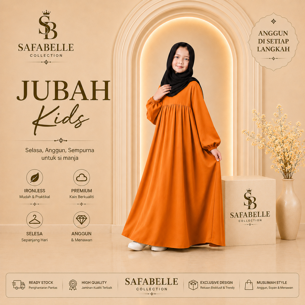 New Casual Jubbah Kids. Kanak-Kanak Jubbah Wanta Cey Kids Collection - Plain Design - Clothing [READY STOCK] - Viral- Trending- Jubbah