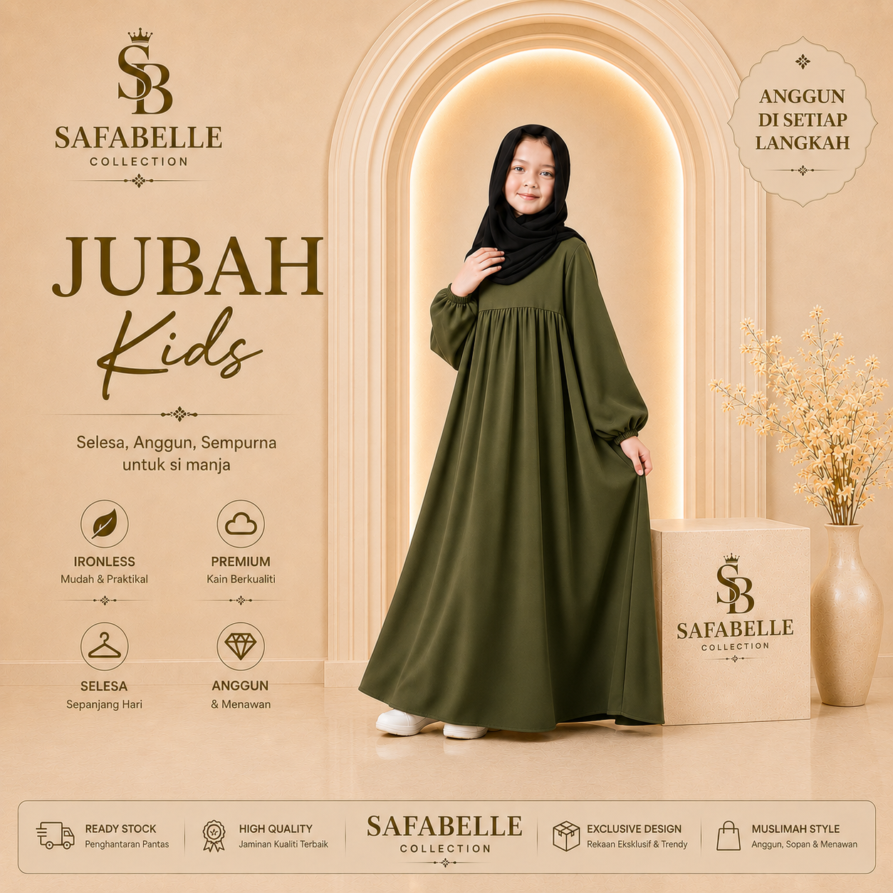 New Casual Jubbah Kids. Kanak-Kanak Jubbah Wanta Cey Kids Collection - Plain Design - Clothing [READY STOCK] - Viral- Trending- Jubbah
