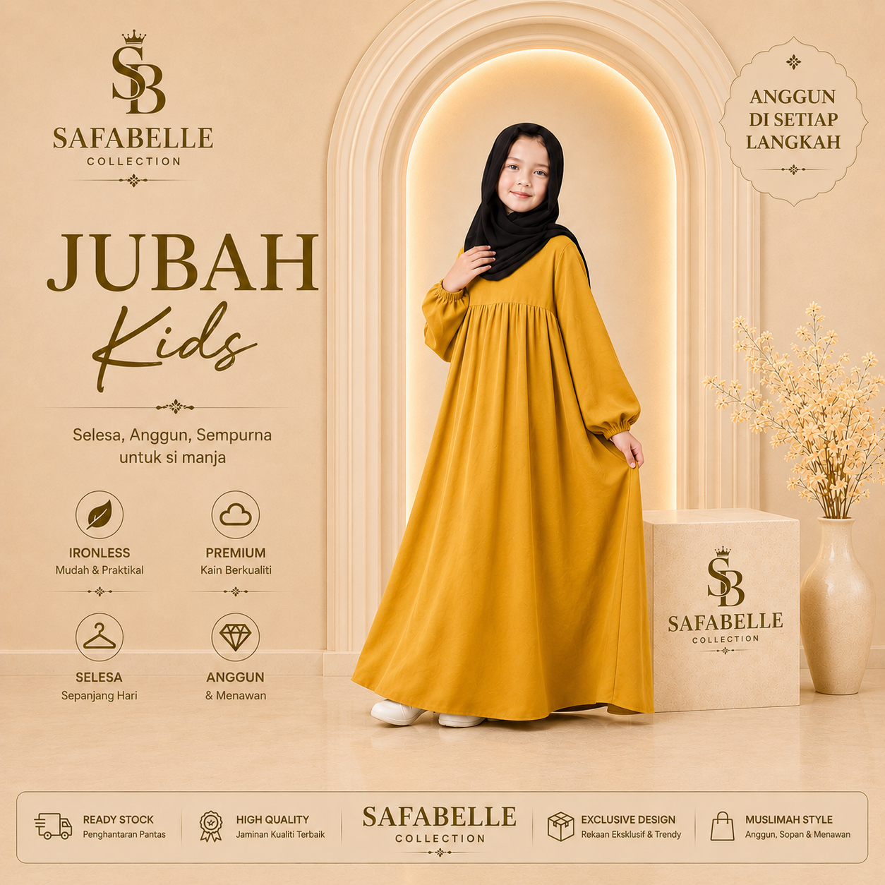 New Casual Jubbah Kids. Kanak-Kanak Jubbah Wanta Cey Kids Collection - Plain Design - Clothing [READY STOCK] - Viral- Trending- Jubbah