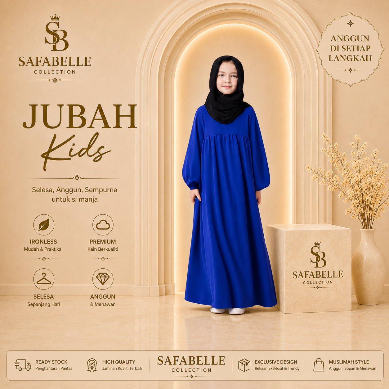 New Casual Jubbah Kids. Kanak-Kanak Jubbah Wanta Cey Kids Collection - Plain Design - Clothing [READY STOCK] - Viral- Trending- Jubbah