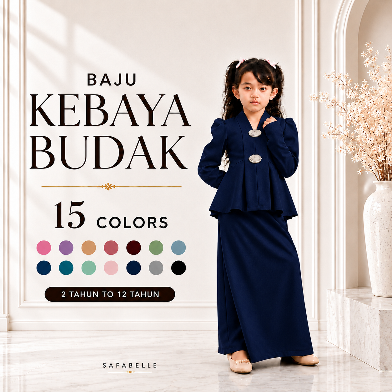 NEW BAJU KABAYA BUDAK. BAJU RAYA KABAYA KIDS 2026. HOT SELLING RAYA KURUNG MUSLIMAH DRESSES. KIDS MUSLIMAH COLLECTION.