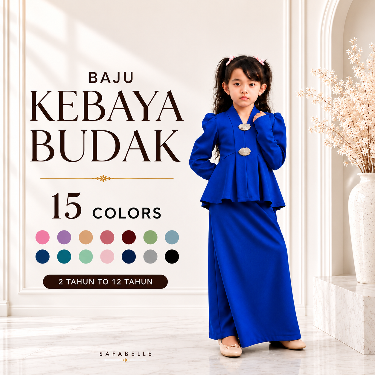 NEW BAJU KABAYA BUDAK. BAJU RAYA KABAYA KIDS 2026. HOT SELLING RAYA KURUNG MUSLIMAH DRESSES. KIDS MUSLIMAH COLLECTION.