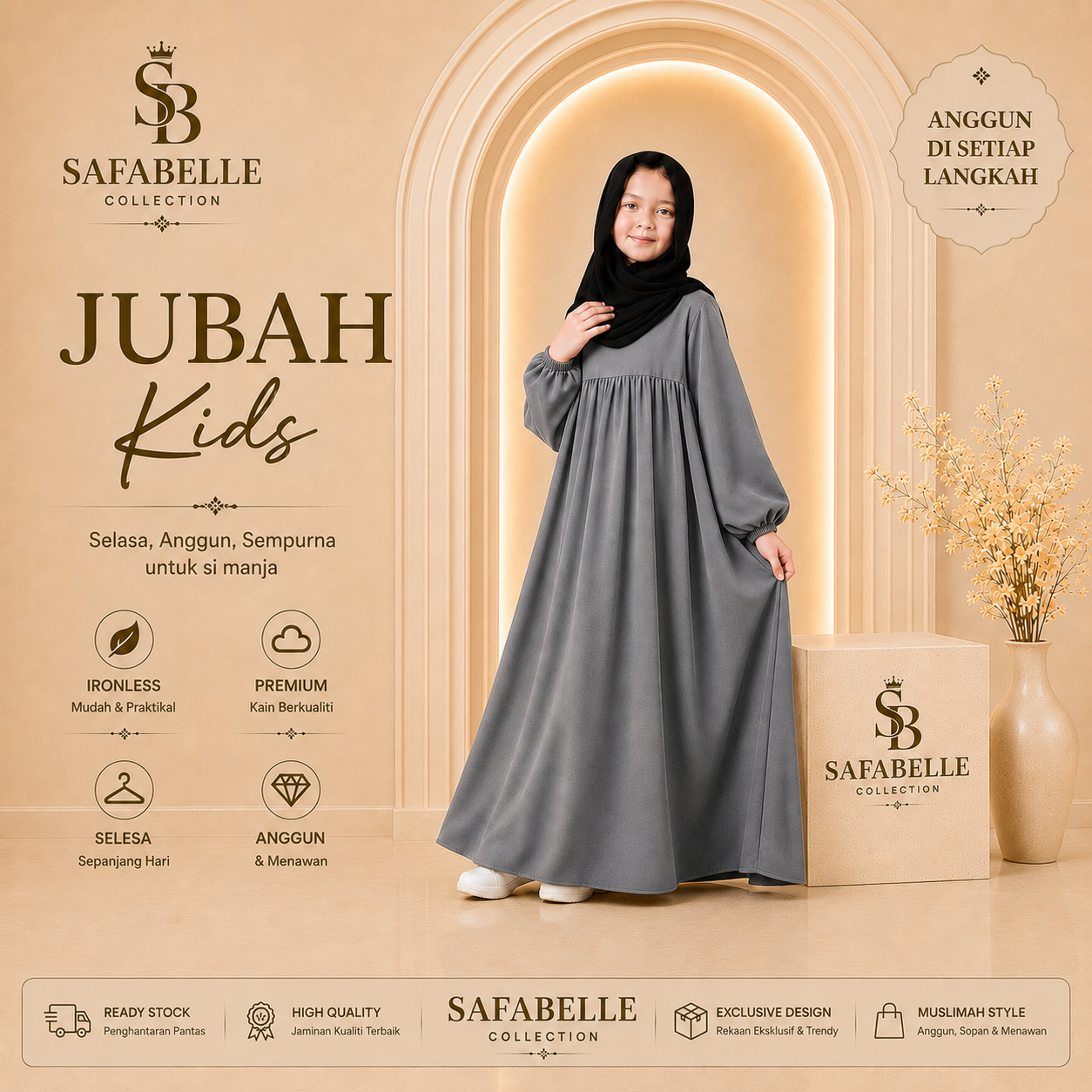 New Casual Jubbah Kids. Kanak-Kanak Jubbah Wanta Cey Kids Collection - Plain Design - Clothing [READY STOCK] - Viral- Trending- Jubbah
