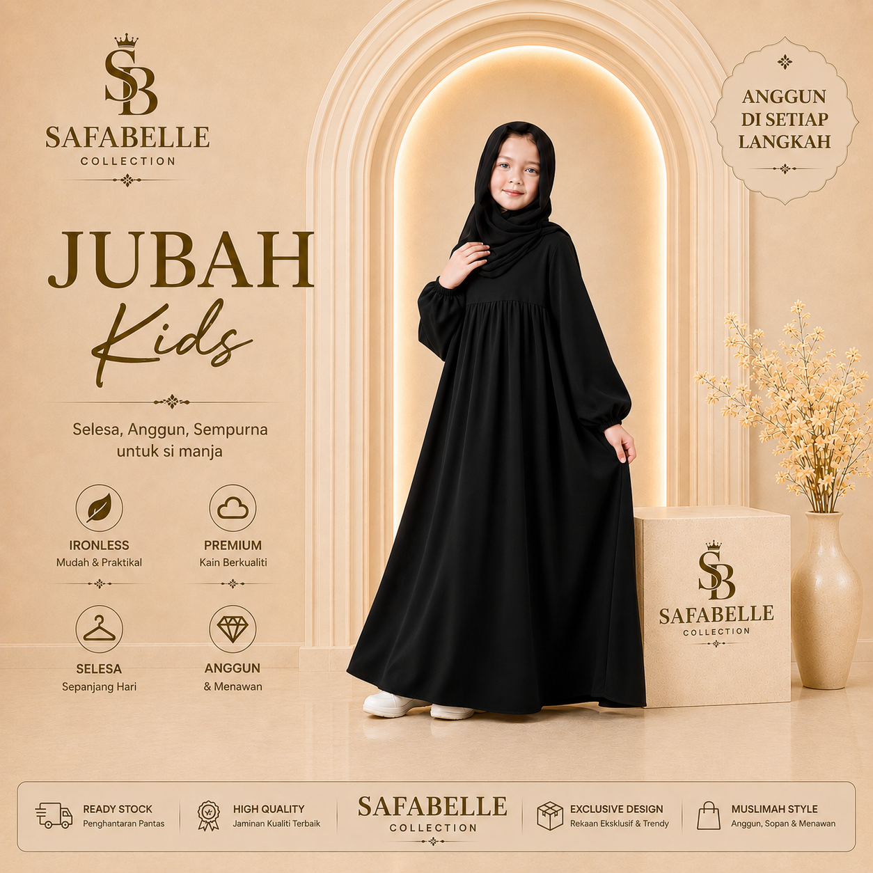 New Casual Jubbah Kids. Kanak-Kanak Jubbah Wanta Cey Kids Collection - Plain Design - Clothing [READY STOCK] - Viral- Trending- Jubbah