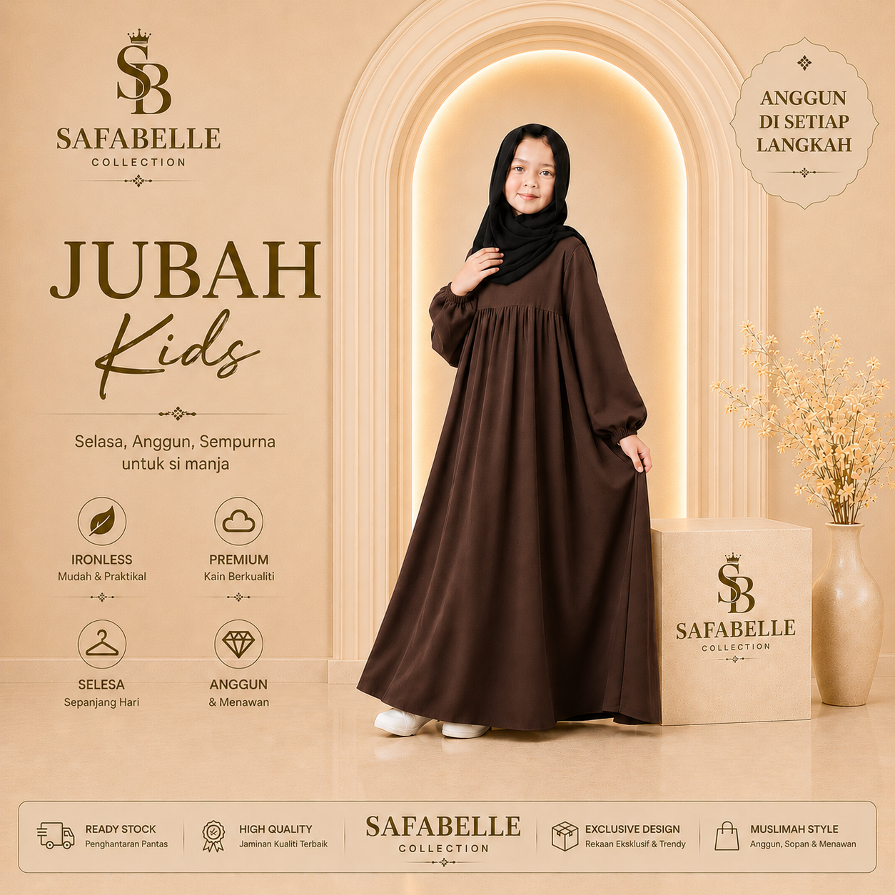 New Casual Jubbah Kids. Kanak-Kanak Jubbah Wanta Cey Kids Collection - Plain Design - Clothing [READY STOCK] - Viral- Trending- Jubbah