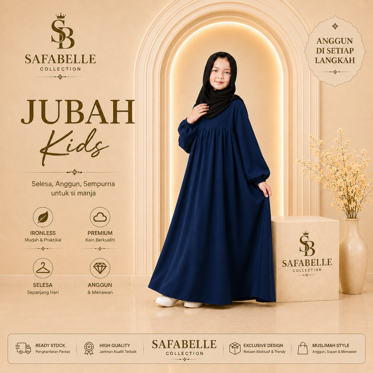 New Casual Jubbah Kids. Kanak-Kanak Jubbah Wanta Cey Kids Collection - Plain Design - Clothing [READY STOCK] - Viral- Trending- Jubbah