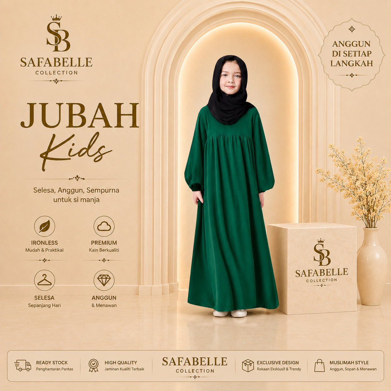 New Casual Jubbah Kids. Kanak-Kanak Jubbah Wanta Cey Kids Collection - Plain Design - Clothing [READY STOCK] - Viral- Trending- Jubbah