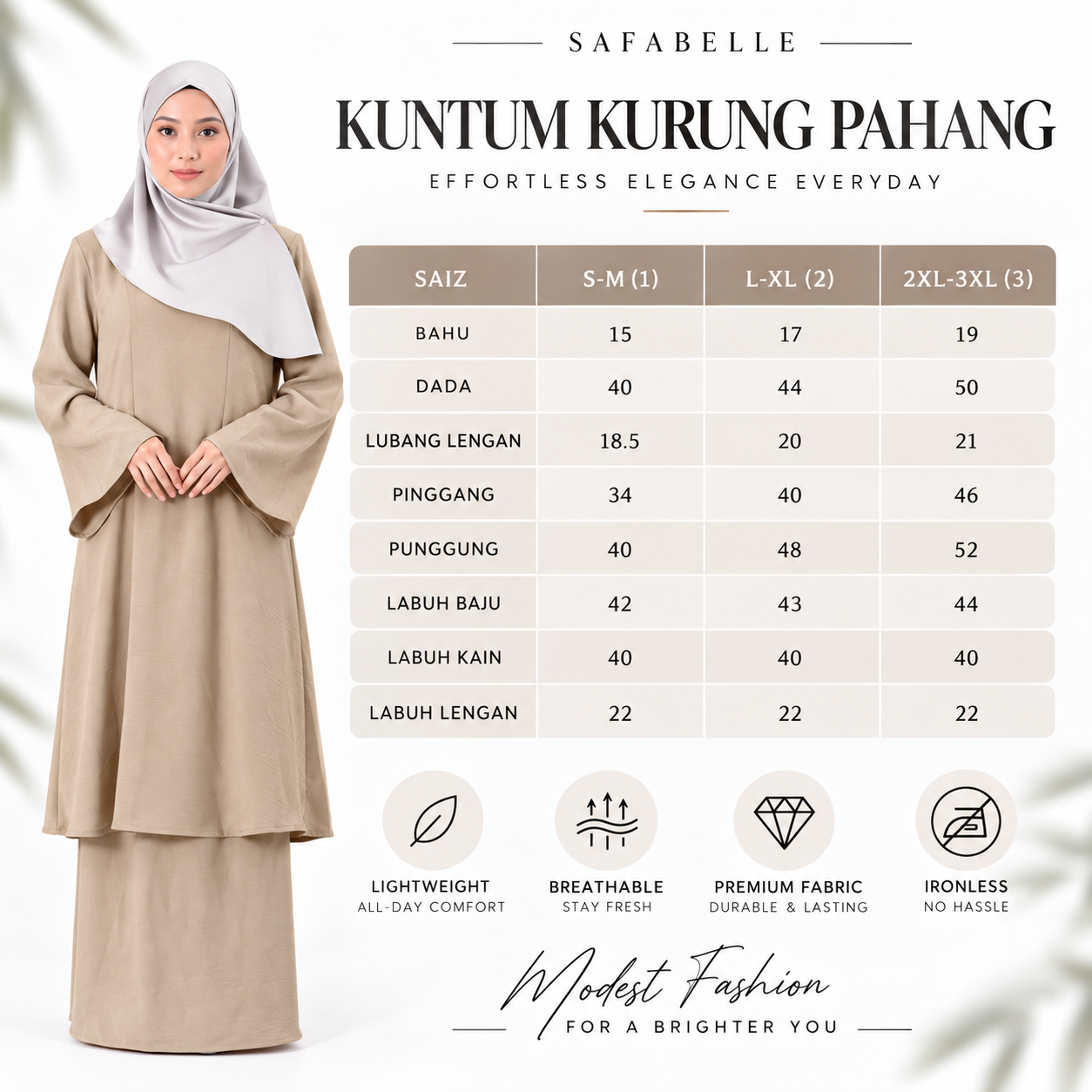 NEW IRONLESS BAJU KUNTUM KURUNG PAHANG BAJU KURUNG FOR WOMEN Wanita Dusty Pink Cotton Cey Clothing Ironless Muslimah Set Casul