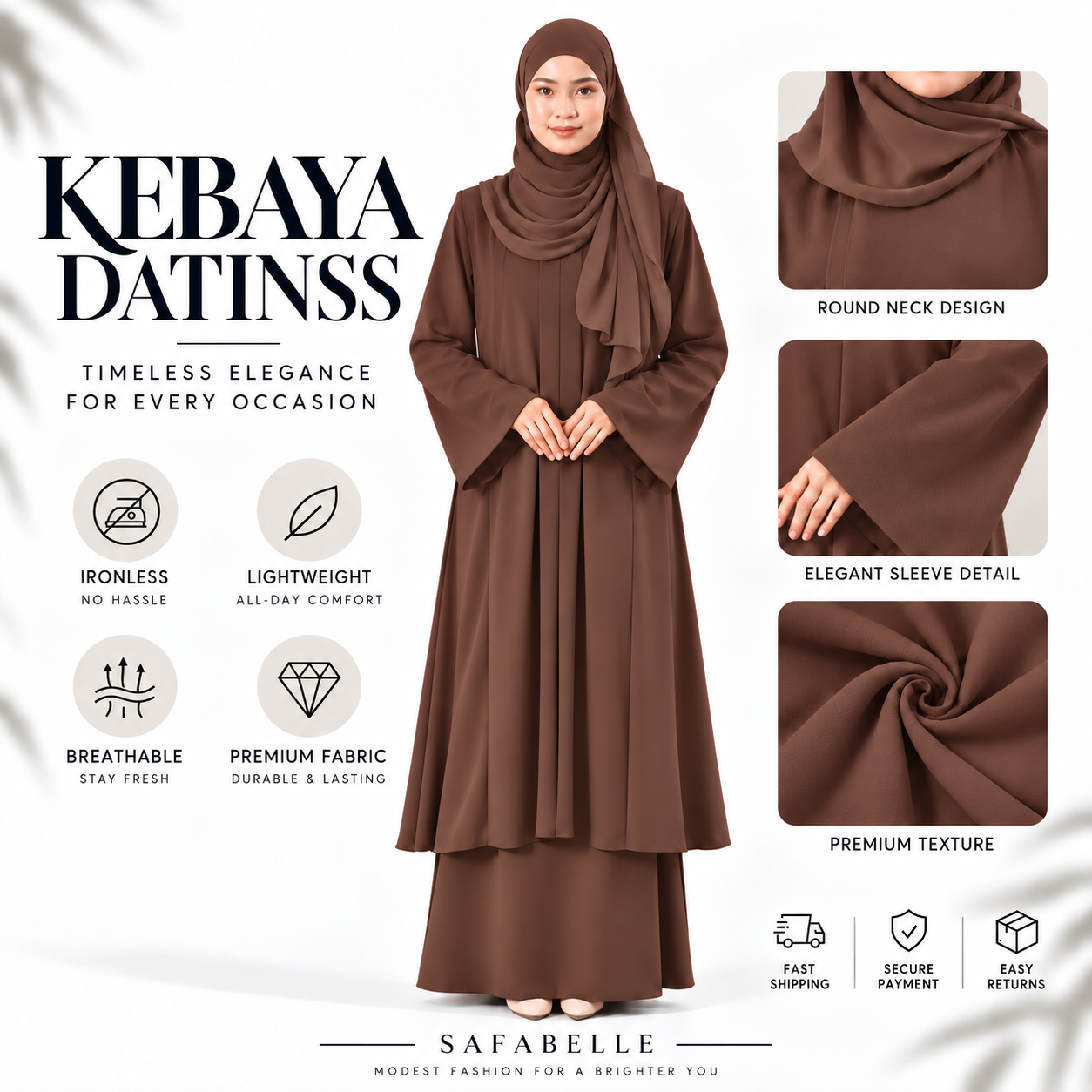 KEBAYA DATINSS TO BE WOMEN BAJU KURUNG  [READY STOCK] Wanita Set By SAFABELLE