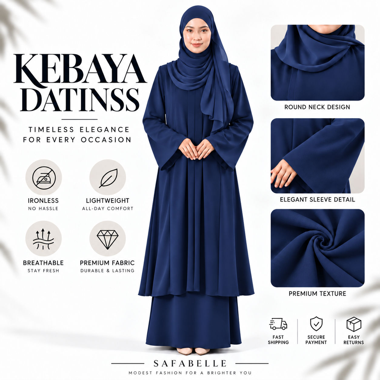 KEBAYA DATINSS TO BE WOMEN BAJU KURUNG  [READY STOCK] Wanita Set By SAFABELLE