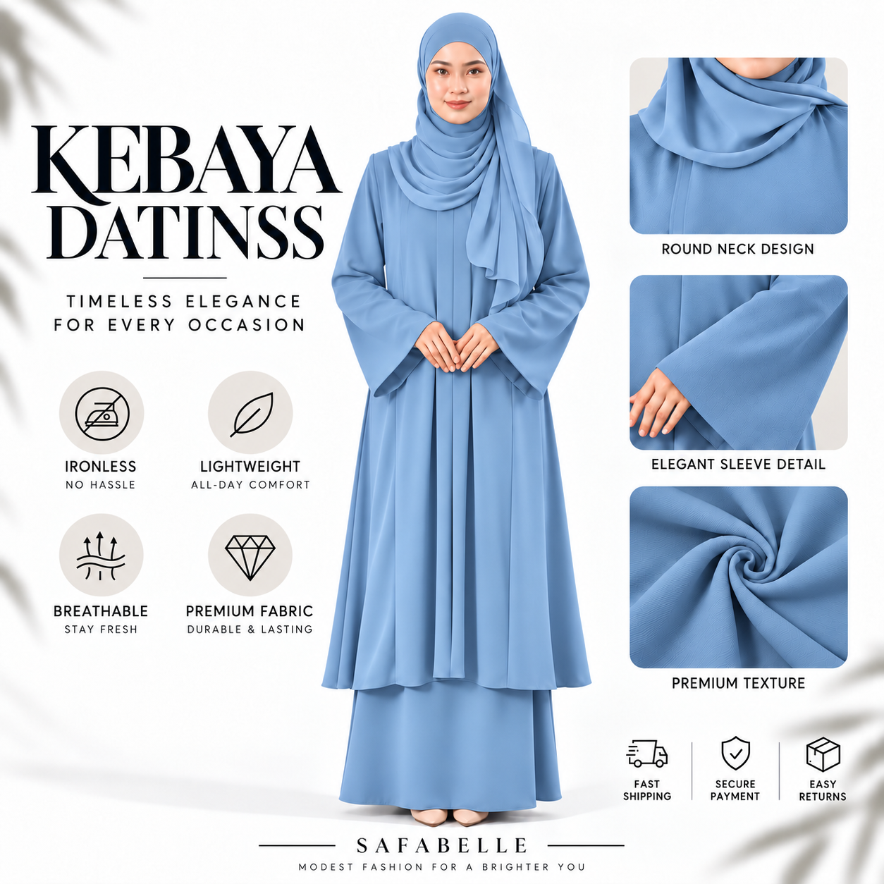KEBAYA DATINSS TO BE WOMEN BAJU KURUNG  [READY STOCK] Wanita Set By SAFABELLE