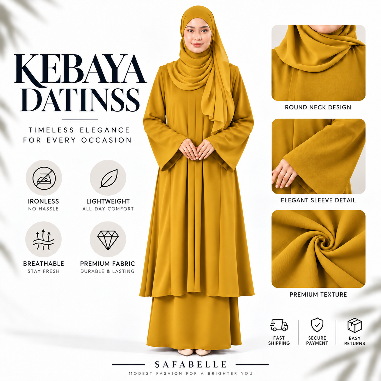 KEBAYA DATINSS TO BE WOMEN BAJU KURUNG  [READY STOCK] Wanita Set By SAFABELLE