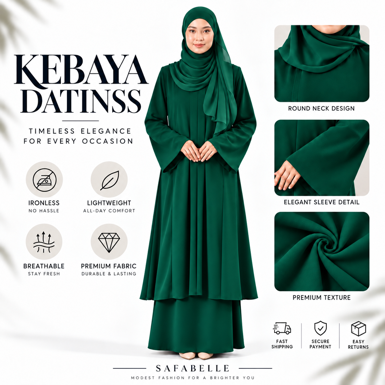 KEBAYA DATINSS TO BE WOMEN BAJU KURUNG  [READY STOCK] Wanita Set By SAFABELLE