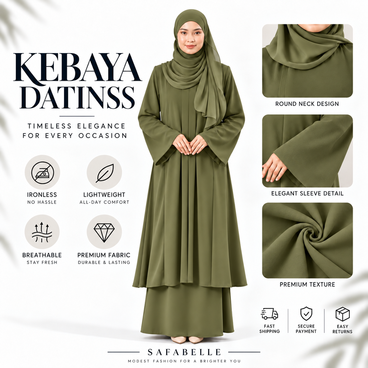 KEBAYA DATINSS TO BE WOMEN BAJU KURUNG  [READY STOCK] Wanita Set By SAFABELLE