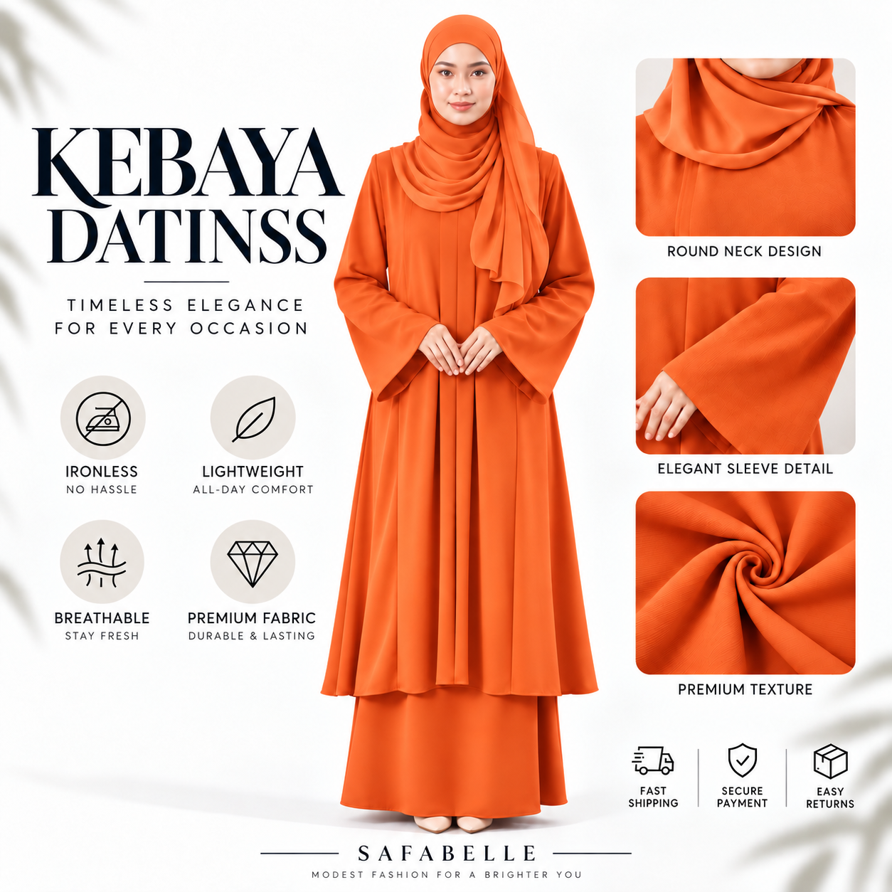 KEBAYA DATINSS TO BE WOMEN BAJU KURUNG  [READY STOCK] Wanita Set By SAFABELLE