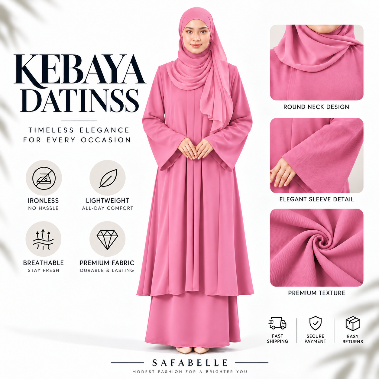 KEBAYA DATINSS TO BE WOMEN BAJU KURUNG  [READY STOCK] Wanita Set By SAFABELLE
