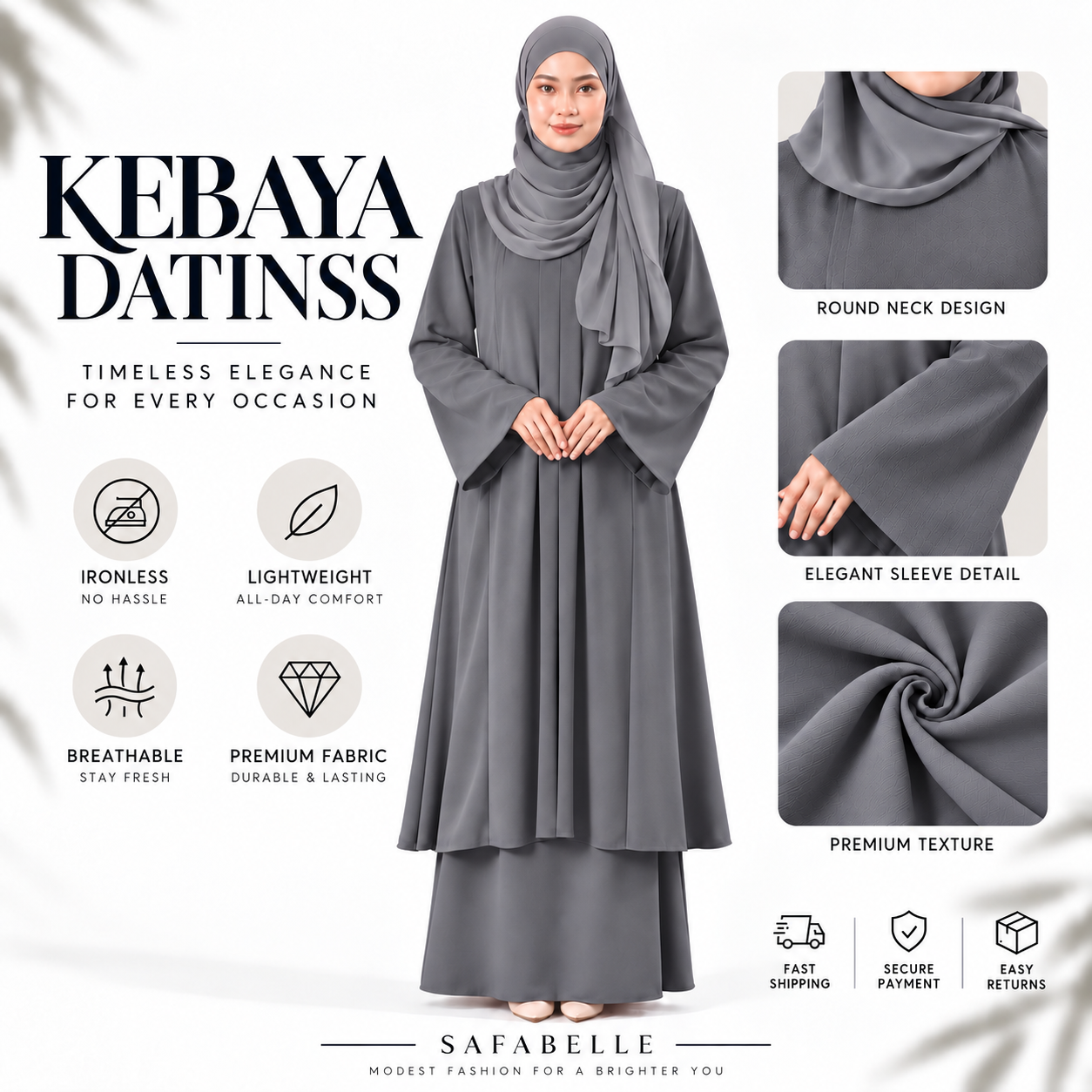 KEBAYA DATINSS TO BE WOMEN BAJU KURUNG  [READY STOCK] Wanita Set By SAFABELLE