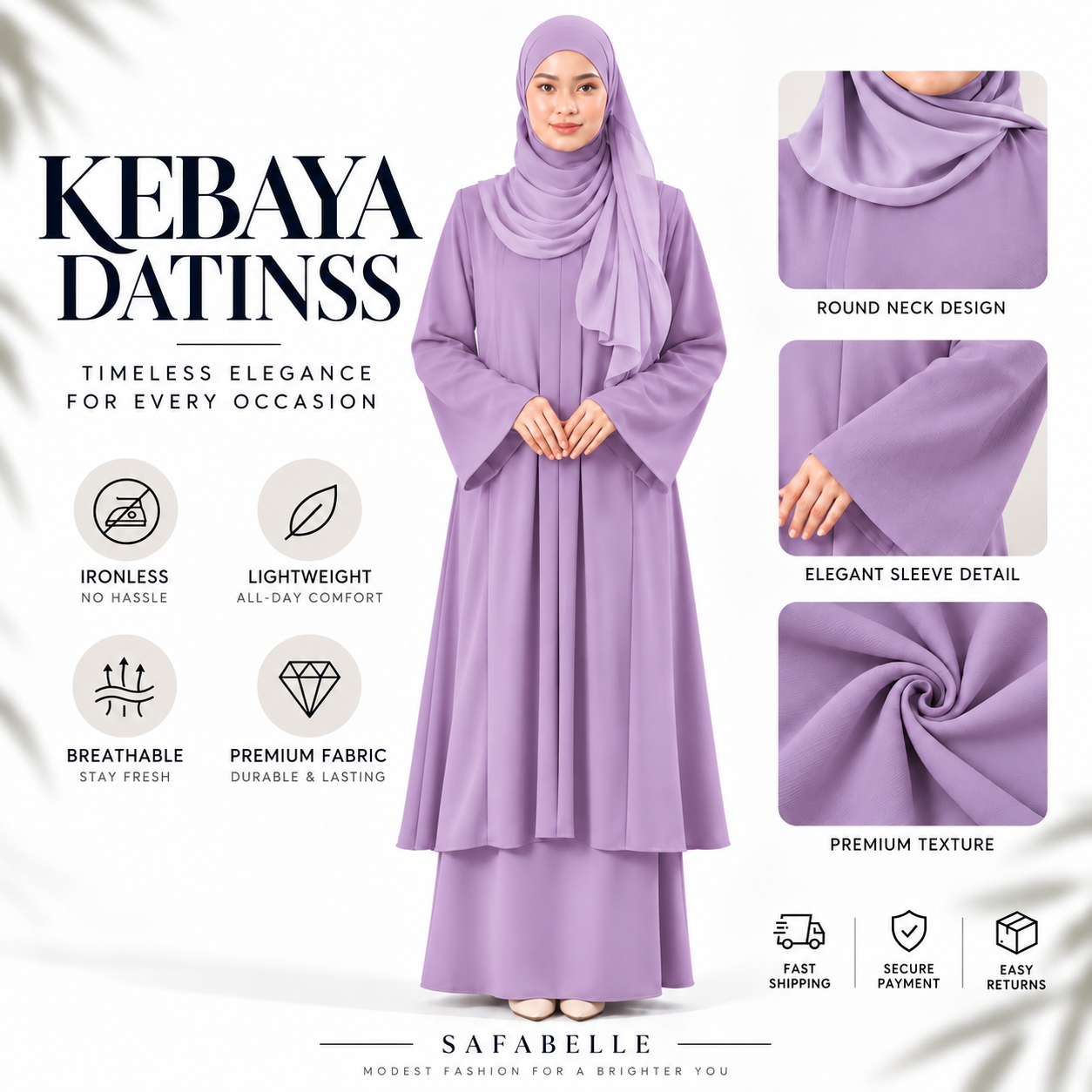 KEBAYA DATINSS TO BE WOMEN BAJU KURUNG  [READY STOCK] Wanita Set By SAFABELLE