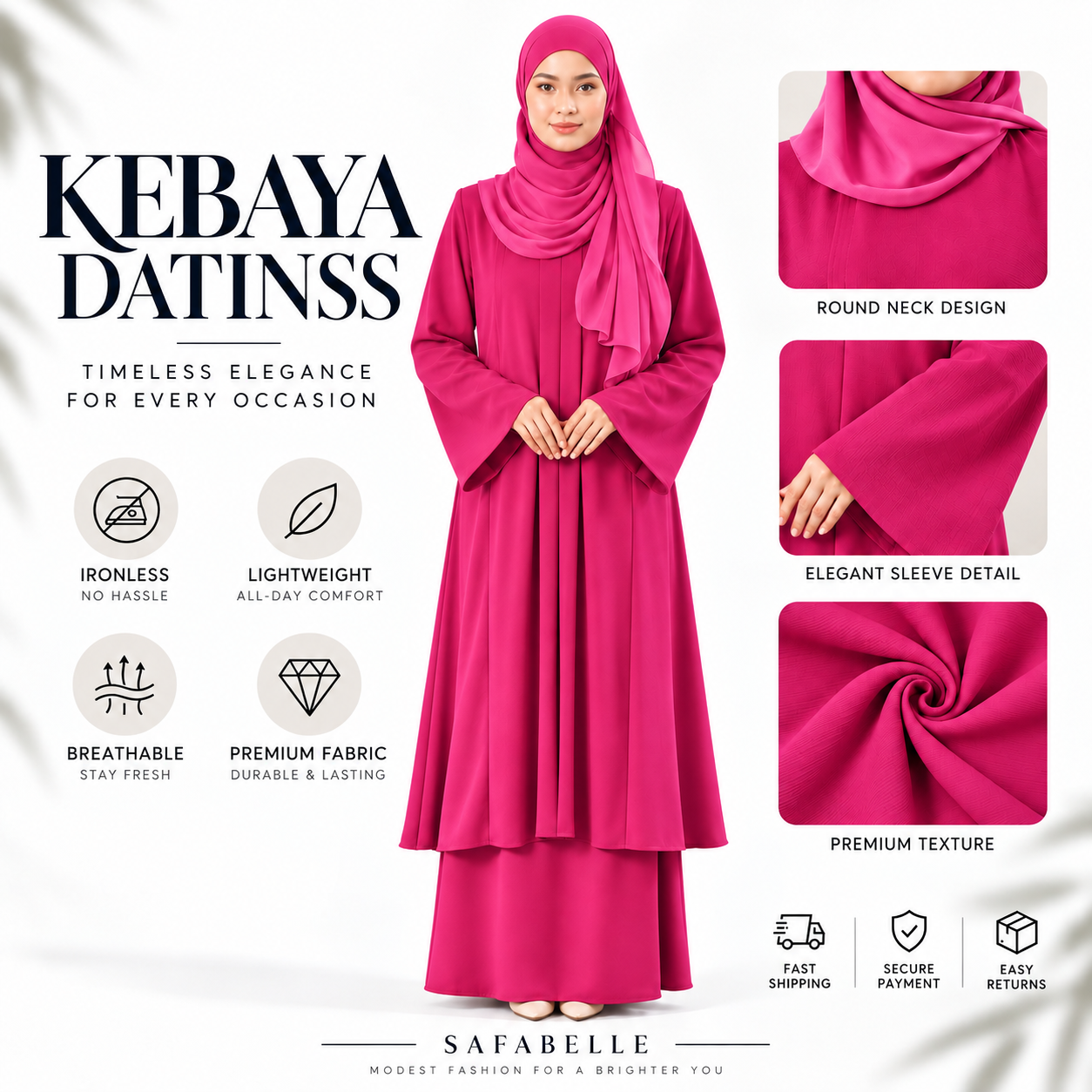 KEBAYA DATINSS TO BE WOMEN BAJU KURUNG  [READY STOCK] Wanita Set By SAFABELLE